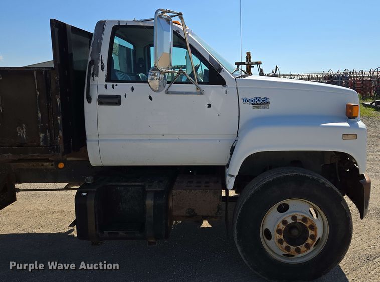 image for item EM7275 1996 GMC TopKick C5500 dump flatbed truck