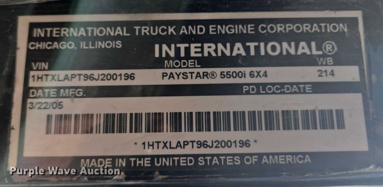 image for item EM7294 2006 International 5500i sewer jetter truck