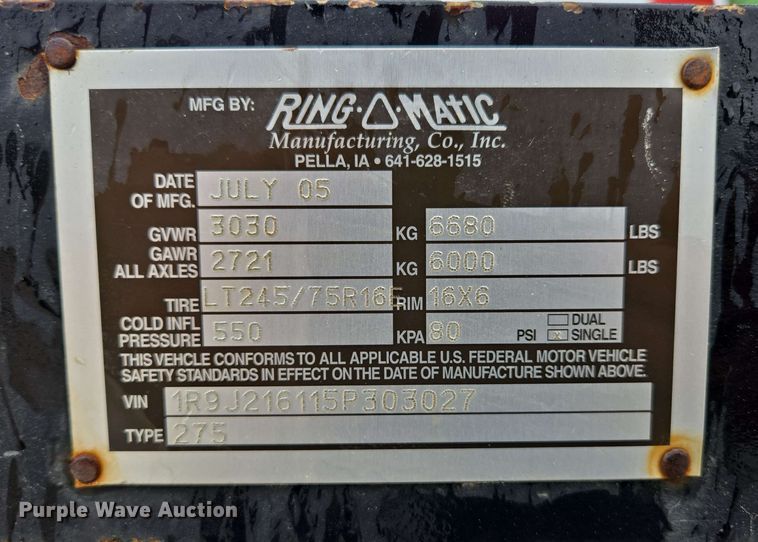 image for item EN3679 2005 Vermeer Ring-O-Matic 275 vacuum excavator