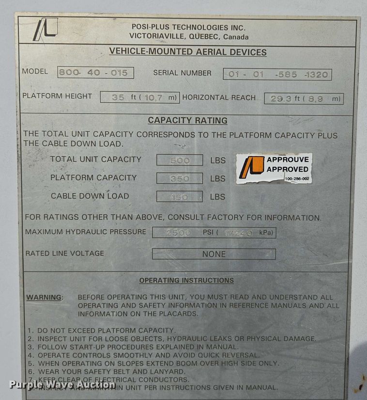 image for item EN3714 2001 GMC C6500 bucket truck