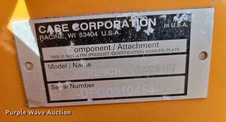 image for item EN3729 Case Maxi Trencher H935197 trencher attachement