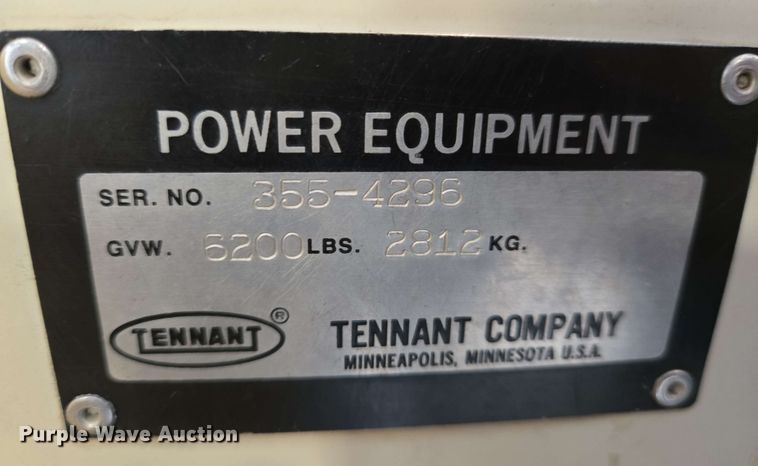 image for item EN8963 Tennant 355 sweeper