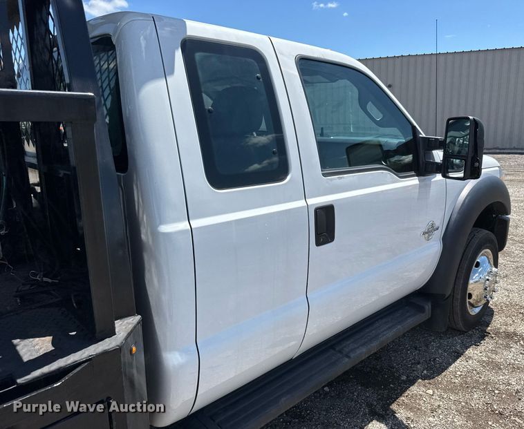 image for item EQ1463 2015 Ford F450 Super Duty SuperCab flatbed truck