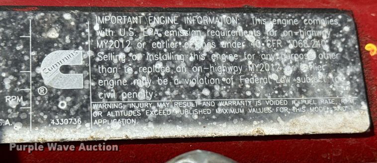 image for item EQ1473 2012 Peterbilt 367 reel truck