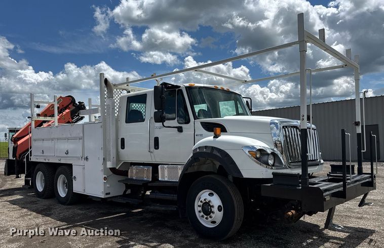 image for item EQ1479 2012 International 7600 Crew Cab crane truck