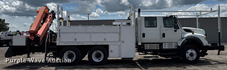 image for item EQ1479 2012 International 7600 Crew Cab crane truck