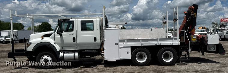 image for item EQ1479 2012 International 7600 Crew Cab crane truck