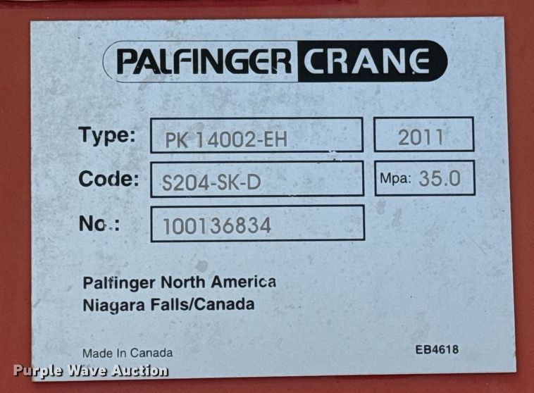 image for item EQ1479 2012 International 7600 Crew Cab crane truck