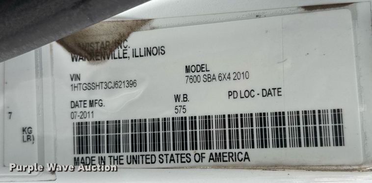 image for item EQ1479 2012 International 7600 Crew Cab crane truck