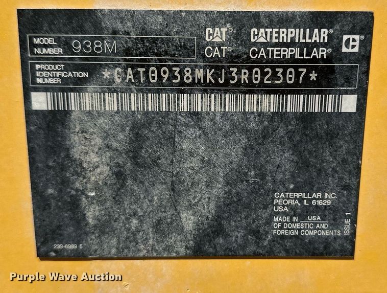 image for item EQ4764 2016 Caterpillar 938M wheel loader