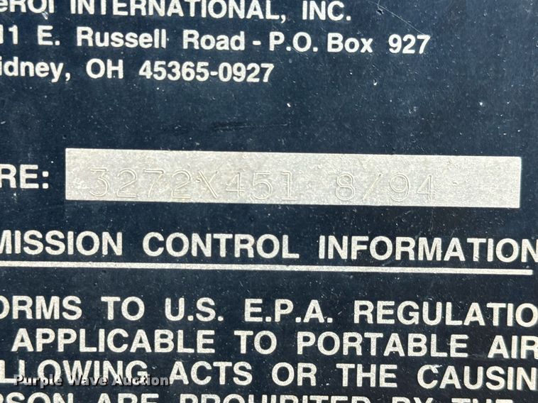 image for item MS9971 1994 LeRoi International 3272X451 air compressor