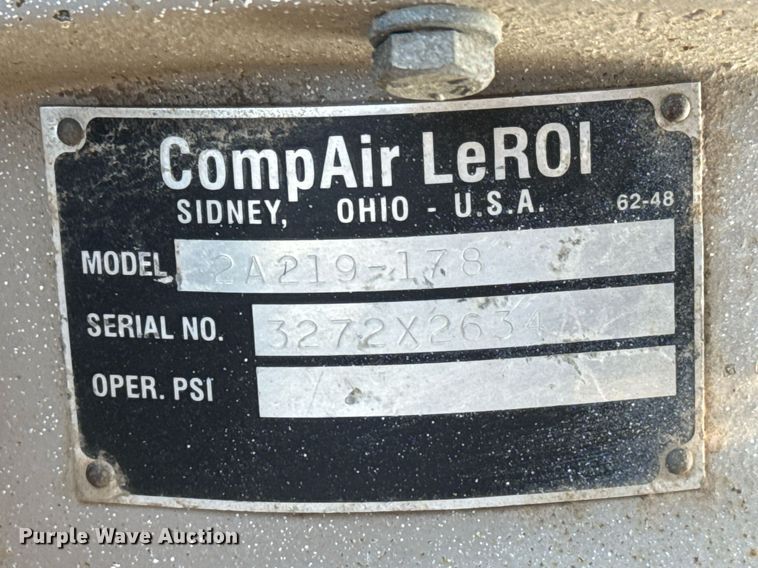 image for item MS9972 1997 LeRoi International Q185DJE air compressor