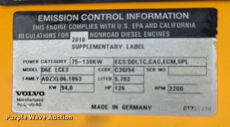 image for item ND9715 2011 Volvo L60F wheel loader