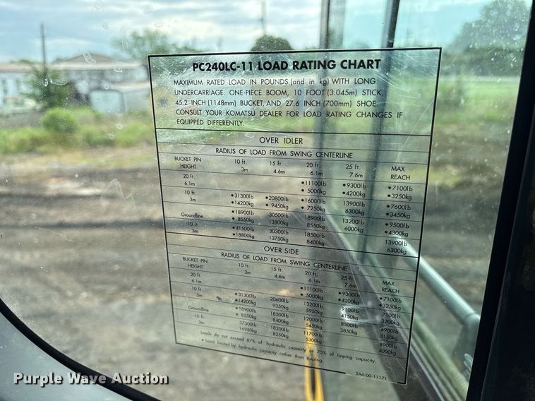 image for item OB9685 2016 Komatsu PC240LC-11 excavator