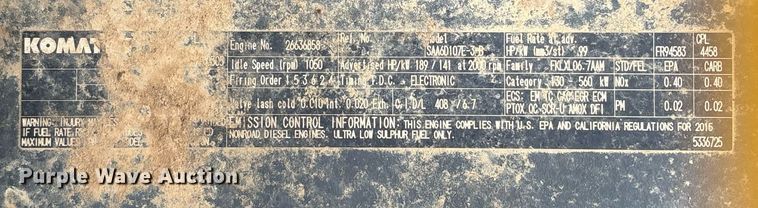 image for item OB9685 2016 Komatsu PC240LC-11 excavator