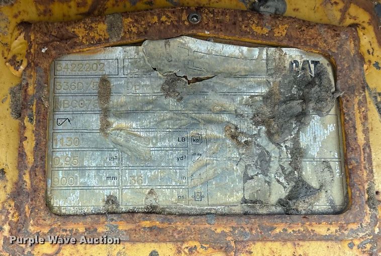 image for item OB9692 2018 Caterpillar 336F excavator