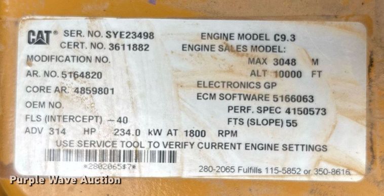 image for item OB9692 2018 Caterpillar 336F excavator