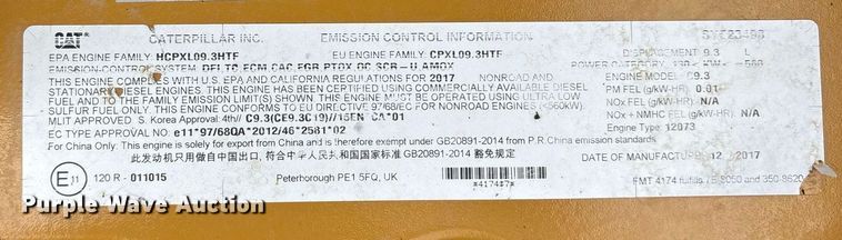 image for item OB9692 2018 Caterpillar 336F excavator