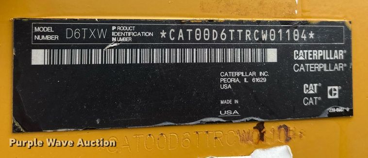 image for item OB9693 2012 Caterpillar D6T XW dozer