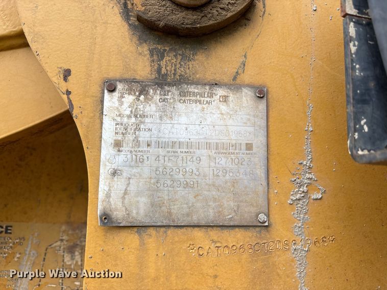 image for item OB9695 2001 Caterpillar 963C track loader
