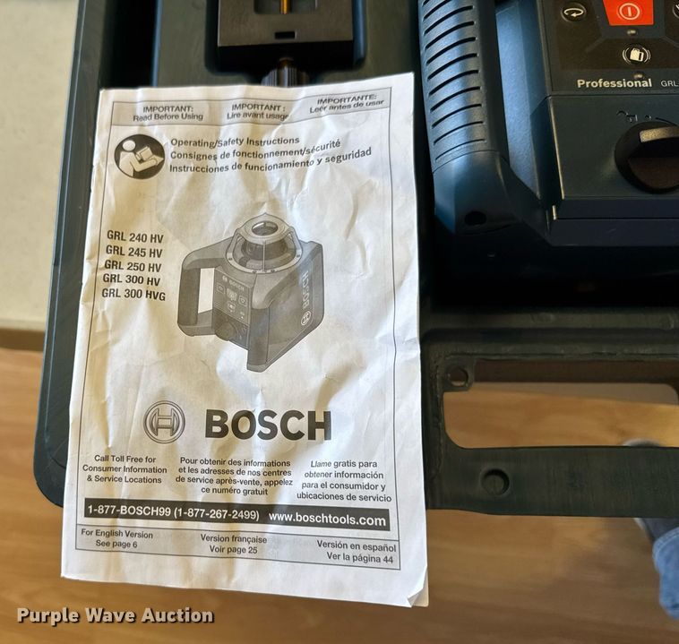 image for item DO0892 Bosch GRL 245 HV self-leveling rotary laser