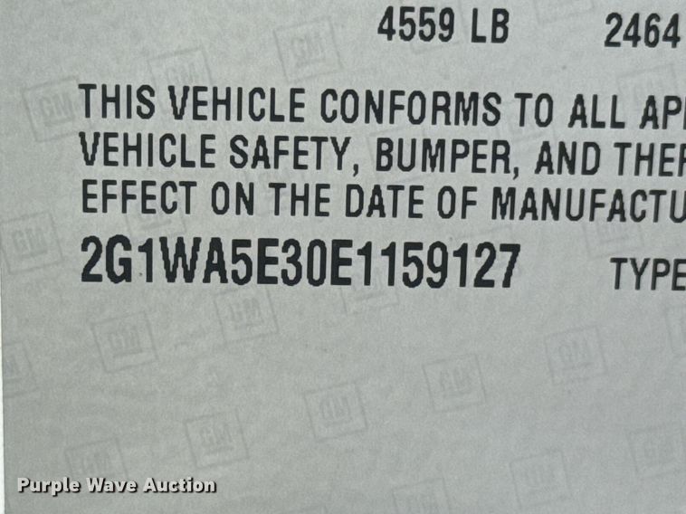 image for item DO0993 2014 Chevrolet Impala Limited 