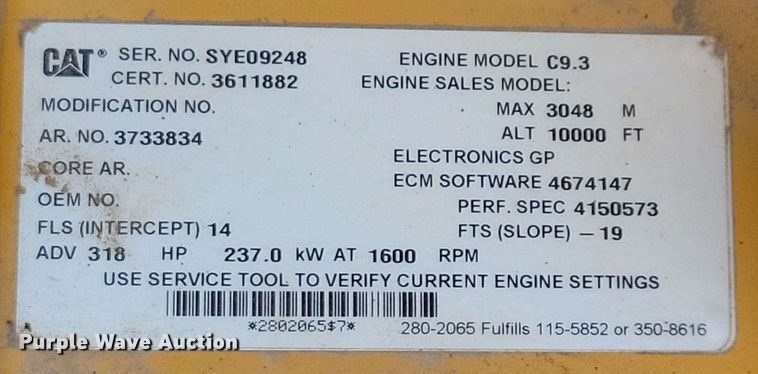 image for item DR4472 2015 Caterpillar 336F excavator