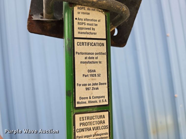 image for item DT4862 John Deere 997 ZTrak ZTR lawn mower