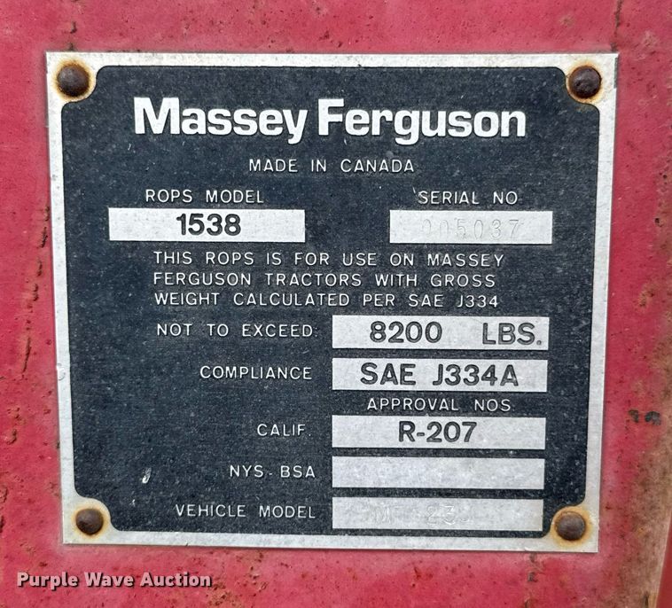 image for item DU9003 1975 Massey Ferguson 235 tractor
