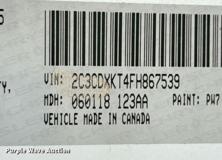 image for item DU9027 2015 Dodge Charger Police 