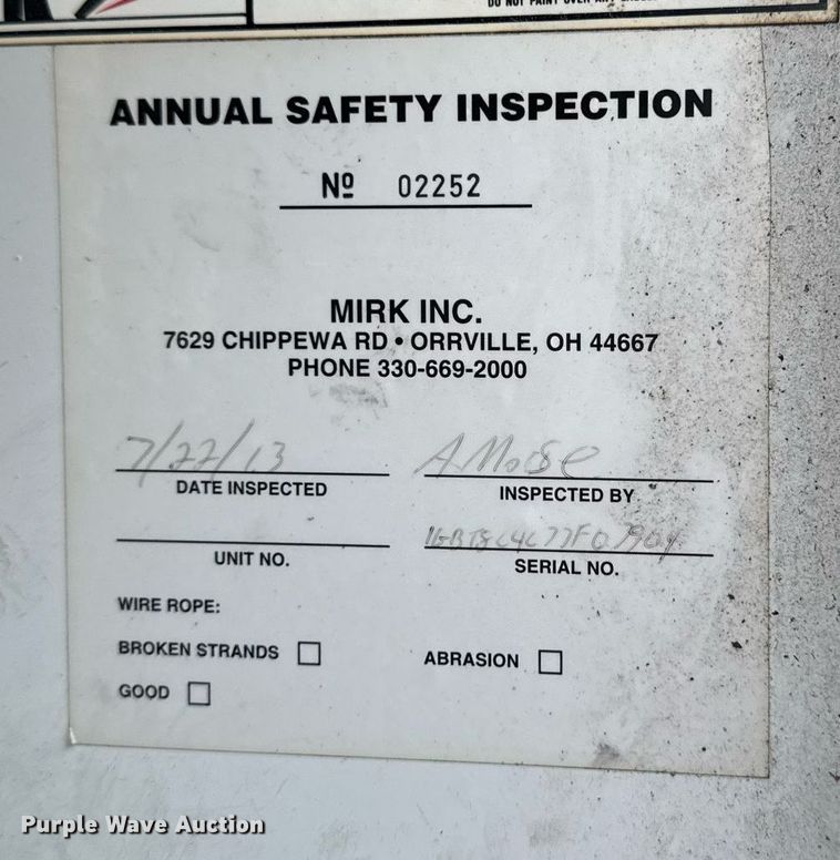 image for item DV2585 2007 Chevrolet C8500 bucket truck