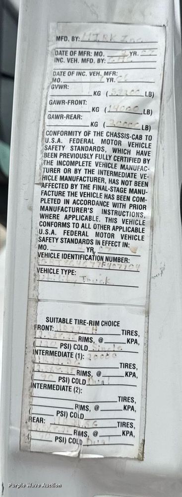 image for item DV2585 2007 Chevrolet C8500 bucket truck