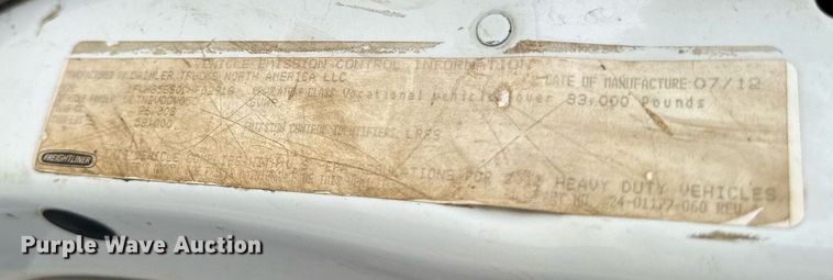 image for item DV2599 2013 Freightliner 108SD dump truck