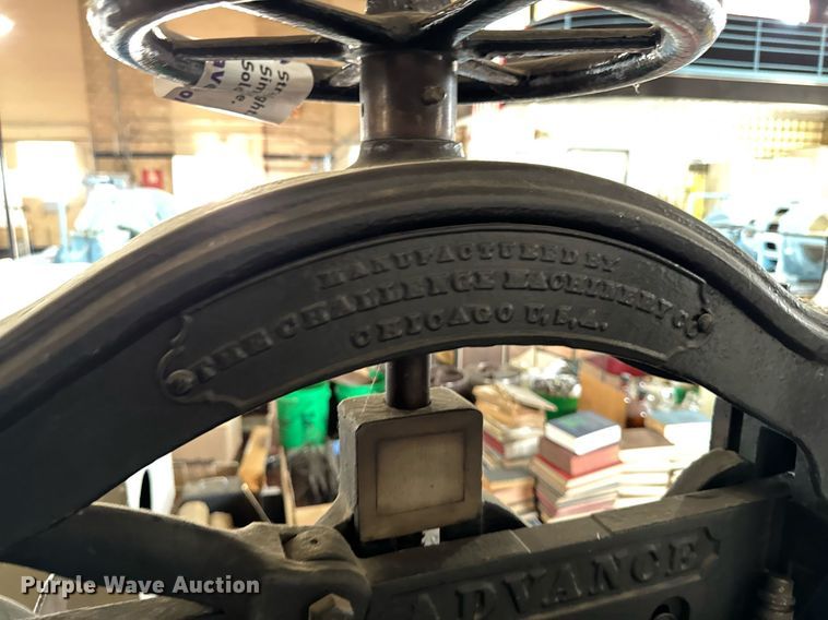 image for item DV2606 Challenge Machinery Company Advance paper cutter