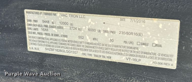 image for item DV4039 2016 Vermeer LP573SDT vacuum excavator