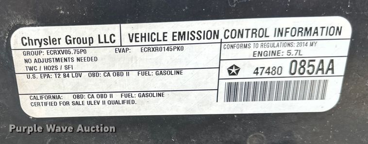 image for item EB2531 2014 Dodge Charger Police 