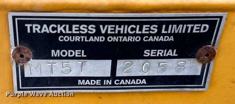 image for item EB2554 Trackless MT5T municipal tractor 