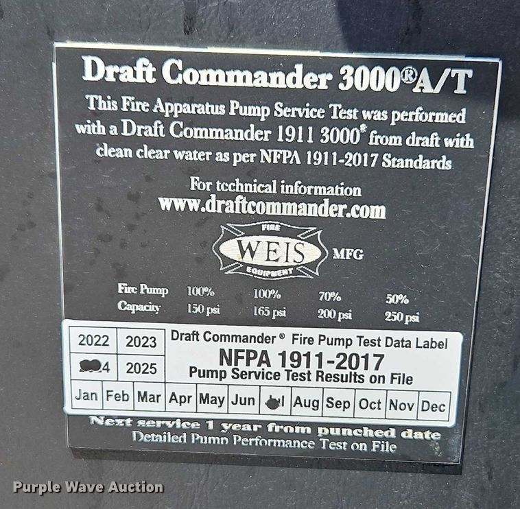 image for item EB8061 2010 International MA035 pumper fire truck