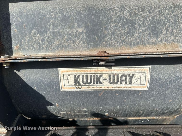 image for item EC2389 Kwik Way skid steer snow plow