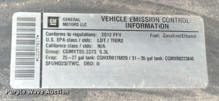 image for item EC2391 2012 Chevrolet Silverado 1500 pickup truck