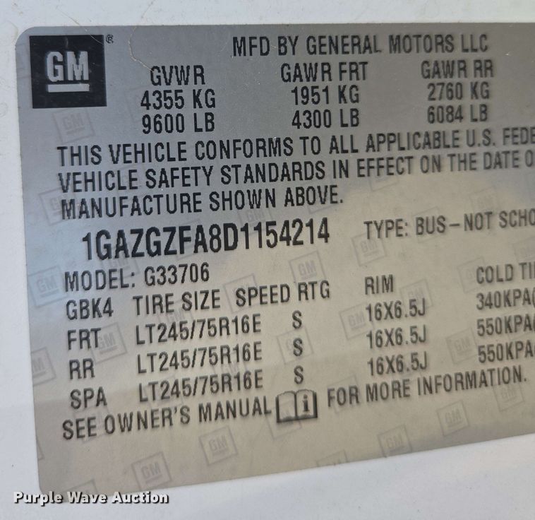 image for item ED1981 2013 Chevrolet Express 3500  van