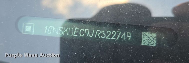 image for item ED1982 2018 Chevrolet Tahoe Police SUV