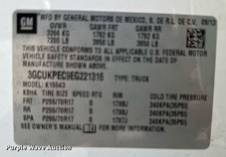 image for item ED5631 2014 Chevrolet Silverado 1500 Crew Cab pickup truck