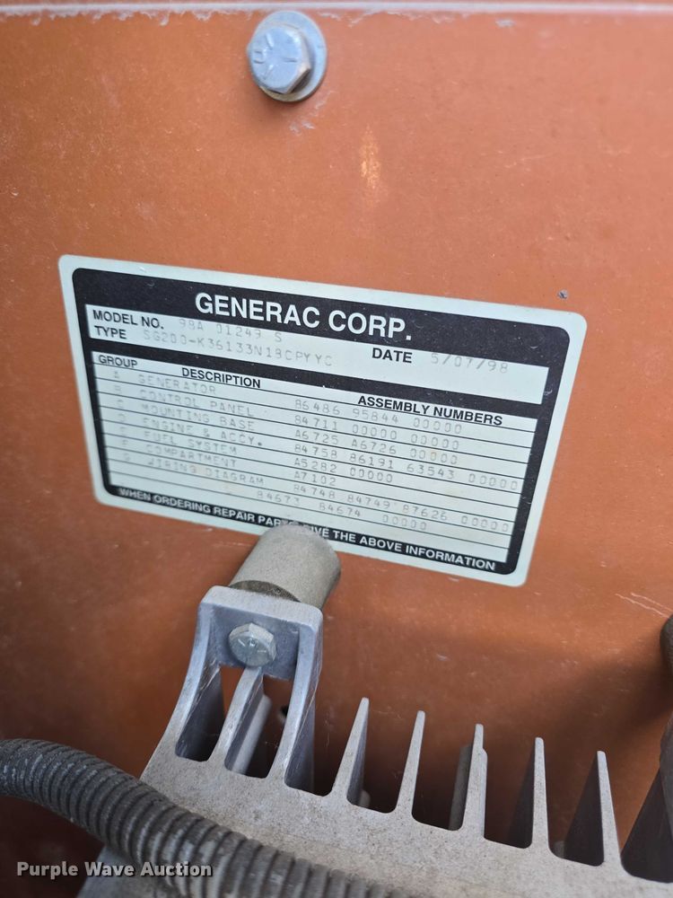 image for item EF3526 Generac 98A01249-S generator