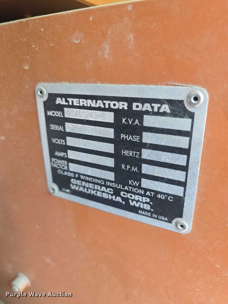 image for item EF3526 Generac 98A01249-S generator