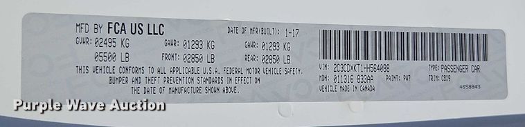 image for item EJ0033 2017 Dodge Charger Police 