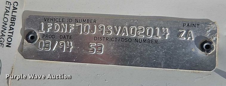 image for item EJ0035 1995 Ford F700 dump flatbed truck