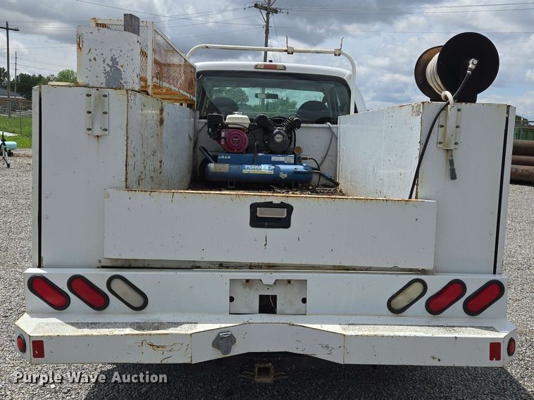 image for item EJ7555 2008 Ford F350 Super Duty XL SuperCab utility bed pickup truck