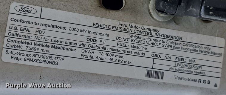 image for item EJ7555 2008 Ford F350 Super Duty XL SuperCab utility bed pickup truck