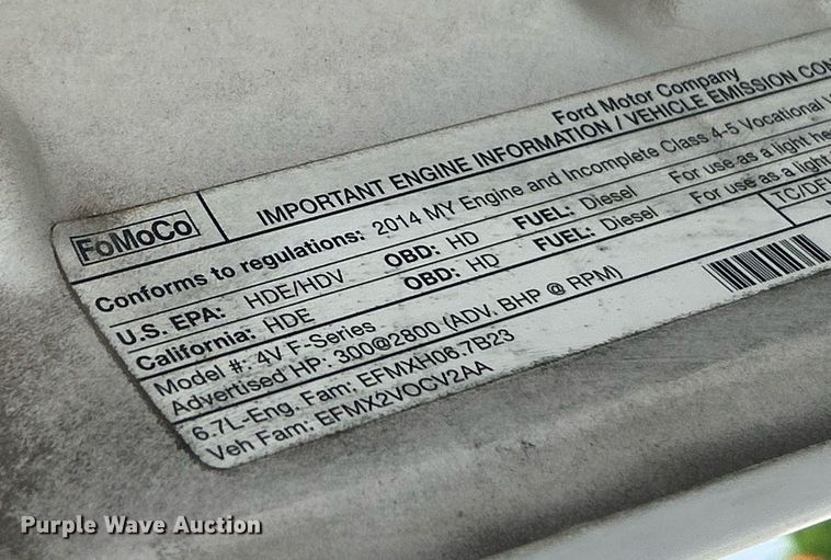 image for item EK3004 2014 Ford F550 Super Duty XL flatbed truck